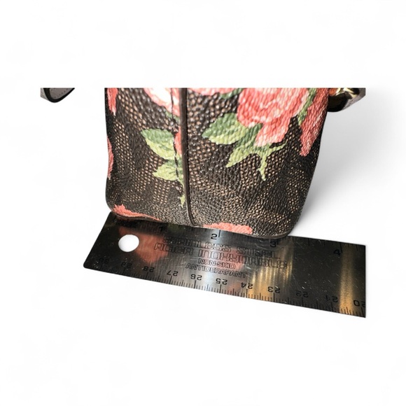 BNWT Floral CINDY Brown & pink MICHAEL KORS Crossbody Bag brand new Leather - Picture 10 of 14